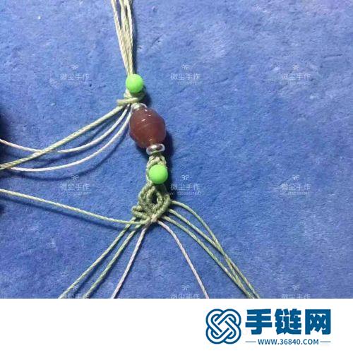 中國結珊瑚玉鈴鐺手繩的詳細編制方法