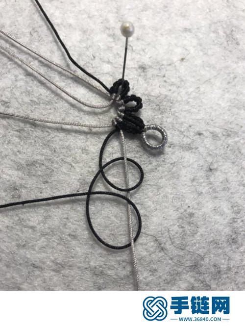 玉線珠子清新花小葉頸鏈的詳細制作圖解