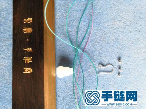 中國結圓蠟玉葫蘆耳勾的詳細編制方法