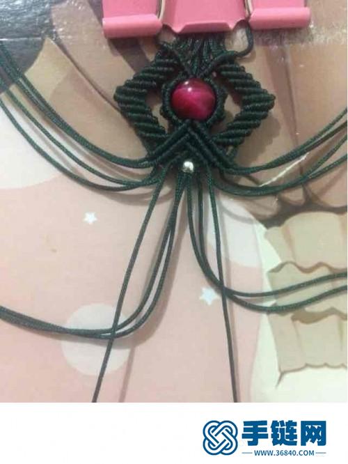 中國結玉線石榴石寬手鏈的詳細制作圖解