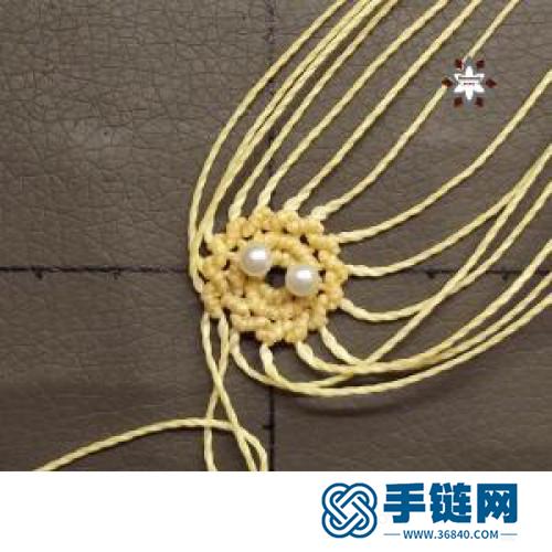 中國結蠟線瑪瑙珠花朵耳環