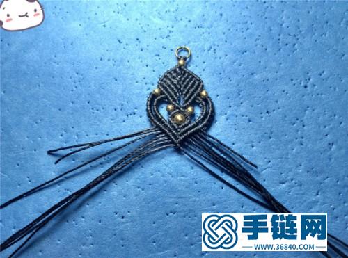 中國結唯美中國風銅珠耳環的制作圖解
