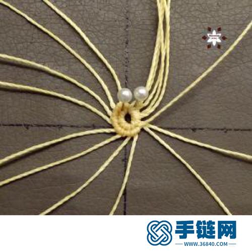 中國結蠟線瑪瑙珠花朵耳環