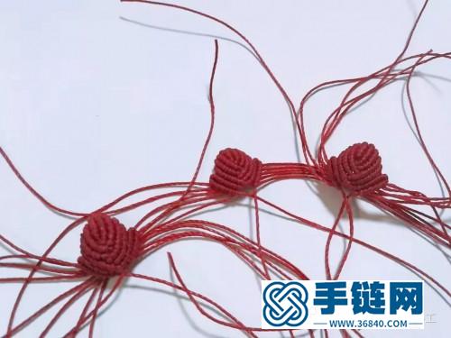 編繩三色堇胸針的制作教程