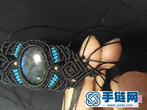 繩編包月光石手鏈的詳細編制教程