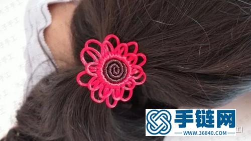 紅繩向陽花發(fā)圈的編制教程