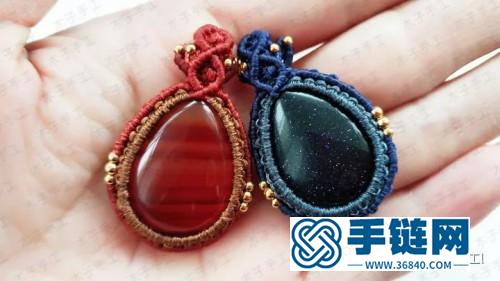 中國結扁蠟包石吊墜的詳細制作步驟圖