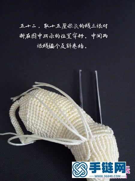 繩編玉線十二生肖小牛擺件的詳細編制教程