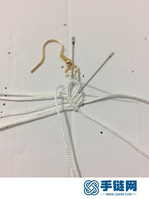 中國結玉線瑪瑙珠耳飾的詳細制作圖解
