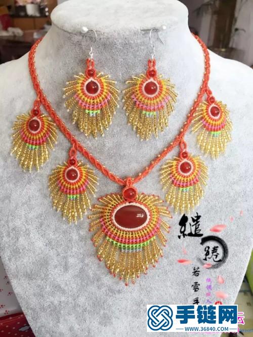 蠟線繩編國(guó)色天香項(xiàng)鏈的詳細(xì)制作圖解