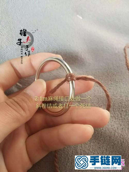 玉線麻繩銀珠戀曲掛飾的詳細制作圖解