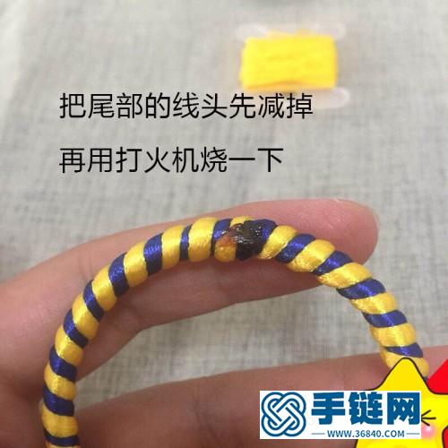 雙色捕夢網鑰匙扣掛飾的制作步驟圖