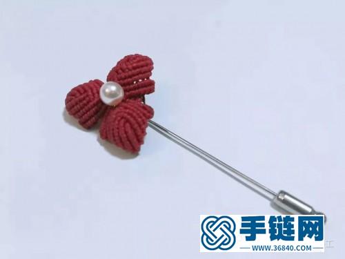 編繩三色堇胸針的制作教程
