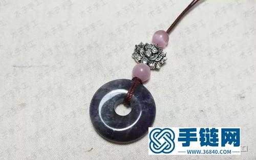中國(guó)結(jié)平安扣鑰匙掛件的編法步驟圖