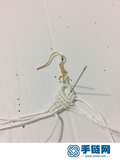 中國結玉線瑪瑙珠耳飾的詳細制作圖解
