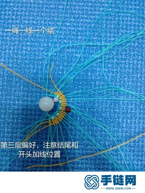 中國結南美蠟線才子帽的詳細制作方法