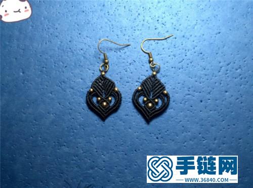 中國(guó)結(jié)唯美中國(guó)風(fēng)銅珠耳環(huán)的制作圖解