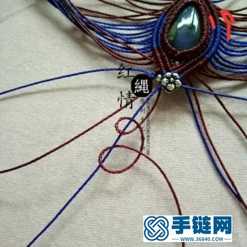 中國結(jié)青花瓷拉長石項鏈吊墜的詳細編制教程