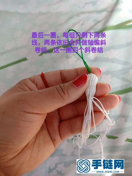 鉤編結(jié)合玉線白菜小掛飾的詳細(xì)制作教程