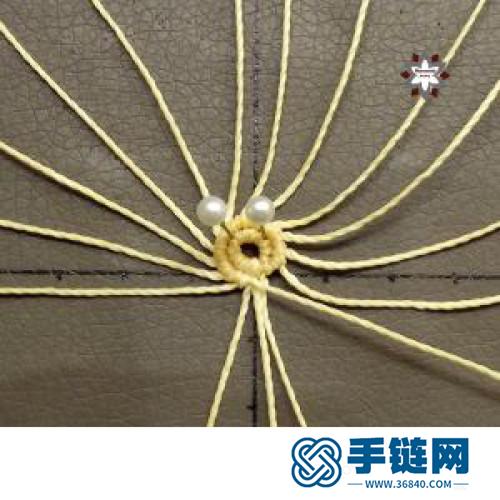 中國結蠟線瑪瑙珠花朵耳環