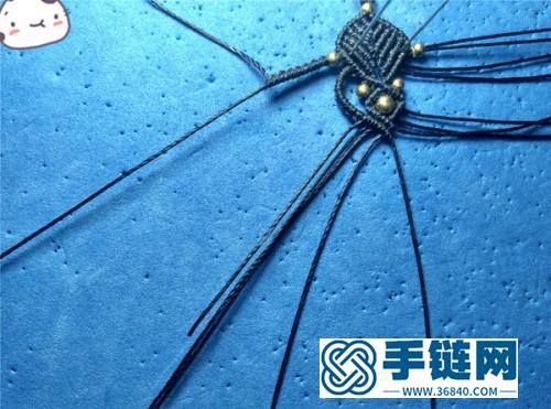 中國結唯美中國風銅珠耳環的制作圖解