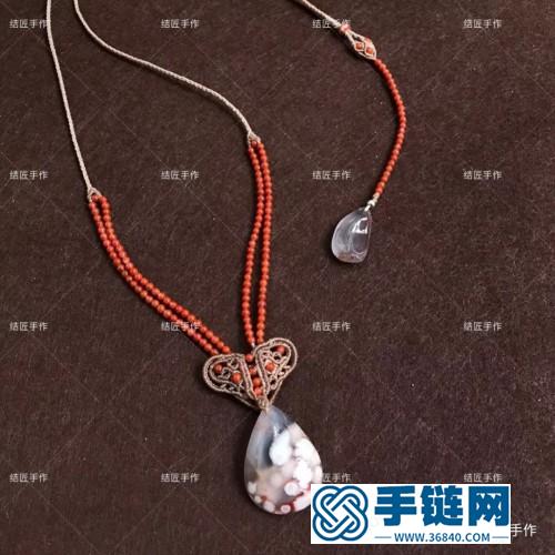扁蠟櫻花瑪瑙毛衣鏈的詳細制作圖解
