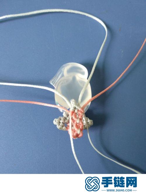 中國結夏日小清新葉型吊墜小扣頭的制作方法