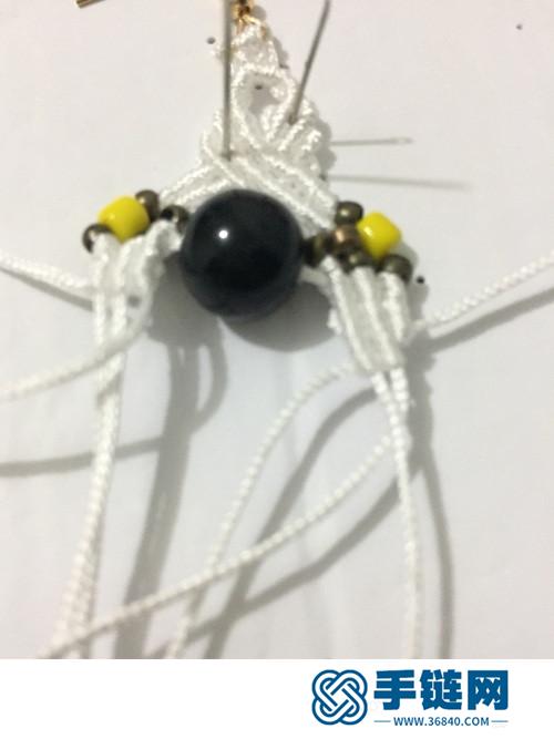 中國結玉線瑪瑙珠耳飾的詳細制作圖解