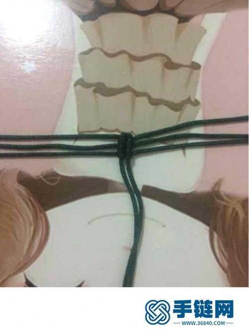 中國結玉線石榴石寬手鏈的詳細制作圖解