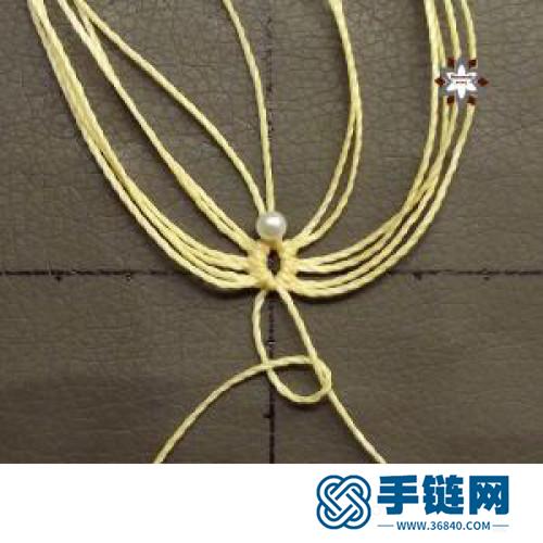 中國結蠟線瑪瑙珠花朵耳環
