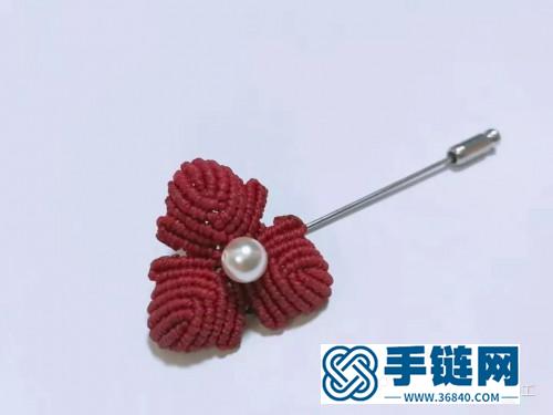 編繩三色堇胸針的制作教程