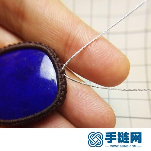 中國結蠟線基礎包邊項鏈吊墜的詳細制作圖解