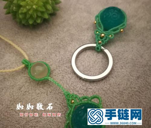 中國結回文珠鑰匙扣掛飾的詳細編制方法