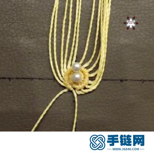 中國結蠟線瑪瑙珠花朵耳環