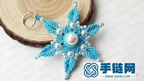 中國(guó)結(jié)五彩繽紛的雪花掛件的詳細(xì)編制步驟圖