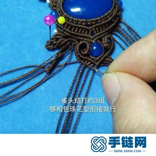 蠟線包石花月葉手繩的詳細制作圖解