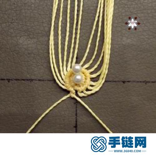 中國結蠟線瑪瑙珠花朵耳環