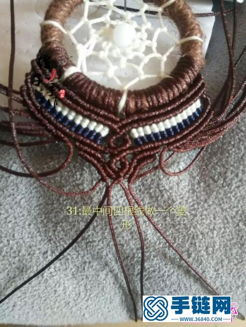 玉線麻繩銀珠戀曲掛飾的詳細制作圖解