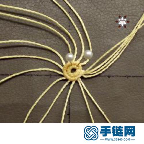 中國結蠟線瑪瑙珠花朵耳環