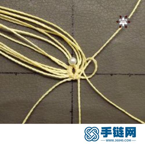 中國結蠟線瑪瑙珠花朵耳環
