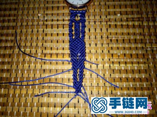 繩編藍(lán)色多瑙河手表帶的詳細(xì)編制教程