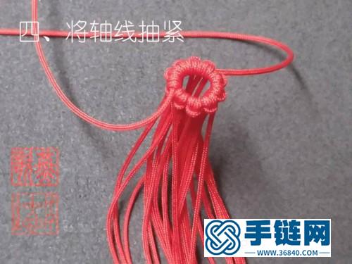 繩編紅繩小鞭炮掛件的制作教程