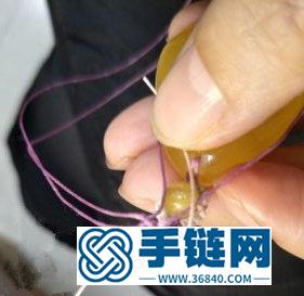 中國結蠟線蜜蠟墜子的詳細編制方法