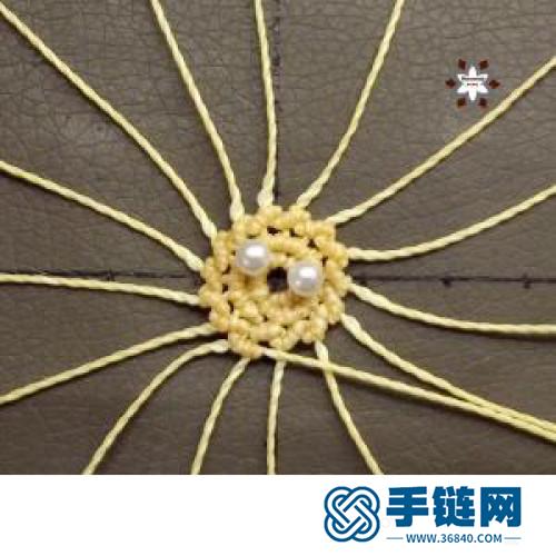 中國結蠟線瑪瑙珠花朵耳環