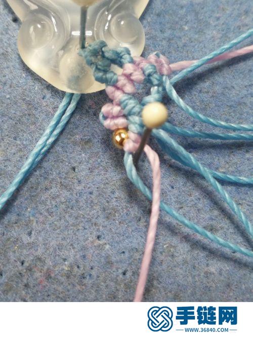 圓蠟紫藤花開有孔小吊墜的詳細(xì)制作圖解
