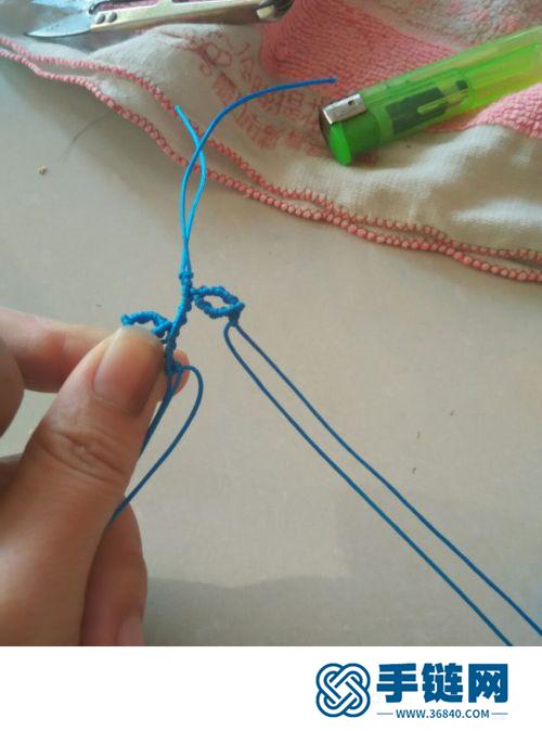 中國結玉線小葉子手鏈的詳細制作圖解