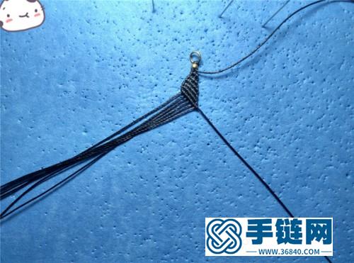 中國結唯美中國風銅珠耳環的制作圖解