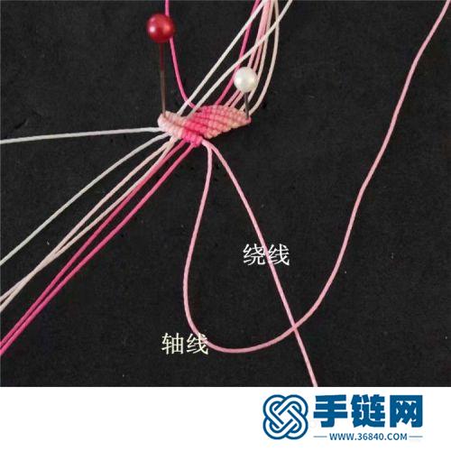 中國結(jié)圓蠟珍珠漂亮小花的詳細(xì)編制方法