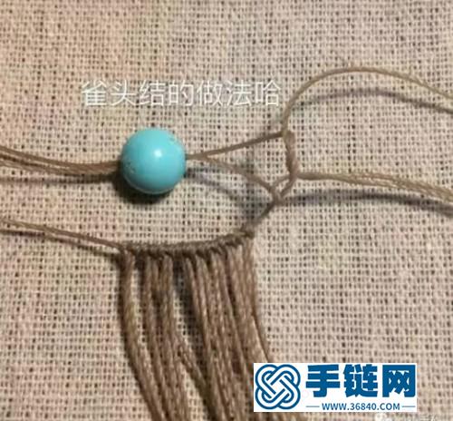 中國結玉線串珠耳飾吊墜教程的詳細制作教程
