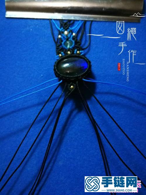 繩編蠟線包石手鏈的詳細編制教程